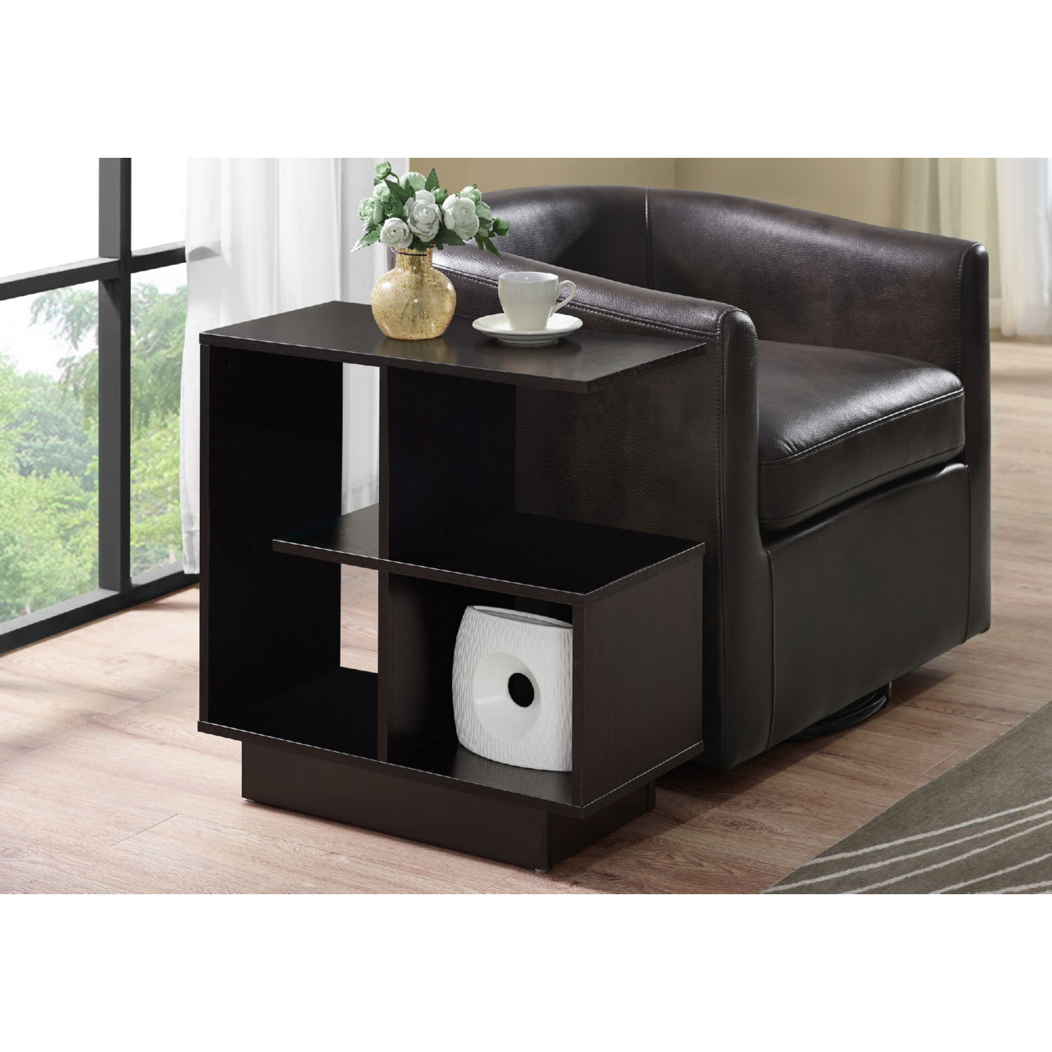 Monarch accent table deals cappuccino